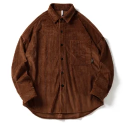 Áo Sơ Mi Vintage Nâu | Form Rộng, Retro, Thời Trang Nam